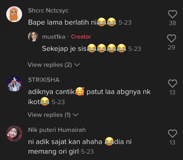 "Ni baru betul ori.." Adik perempuan 'berlakon' jadi Sajat buat