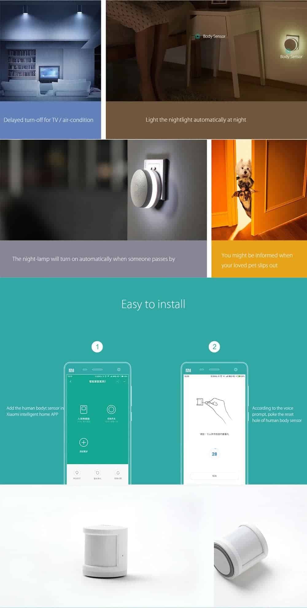 Xiaomi Smart Human Body Sensor OhMyMi Malaysia Xiaomi Roborock Amazfit Mi