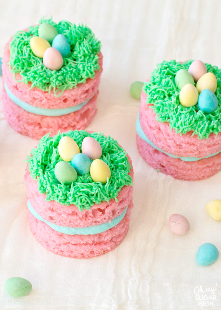 Mini Easter Cakes with Chocolate Eggs Oh My! Sugar High