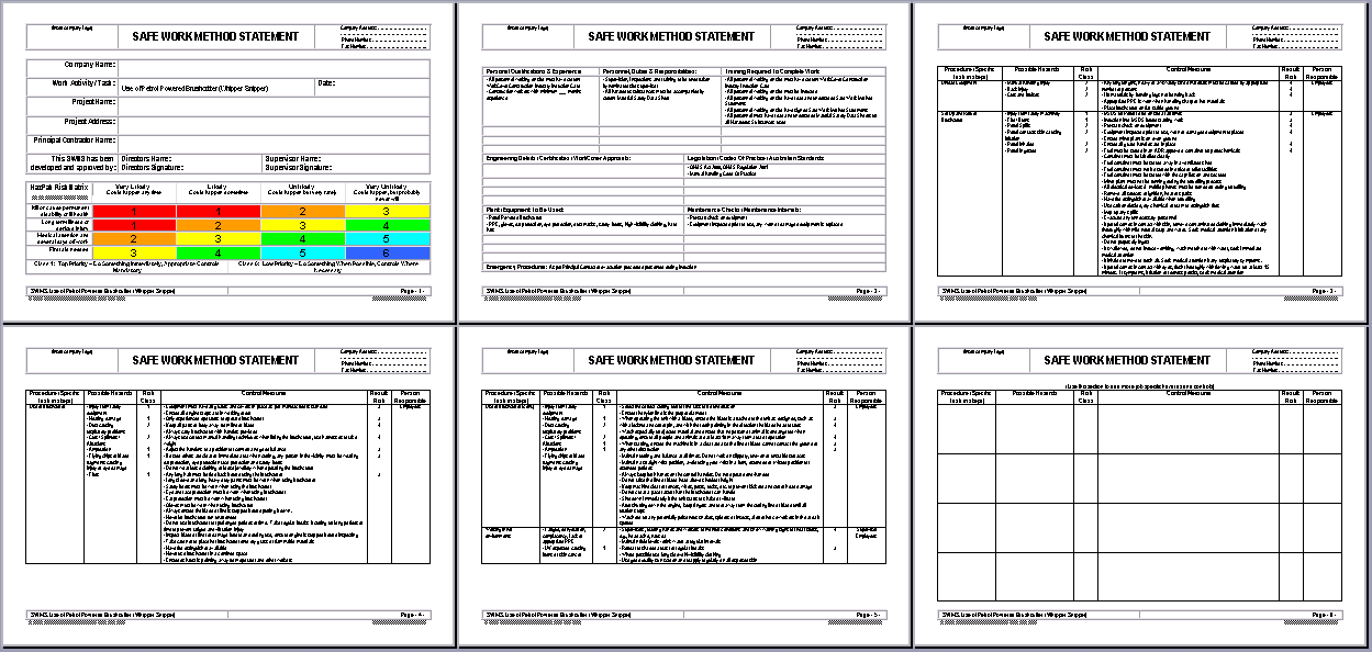 OHS Documents Australia Use of Brushcutter [Whipper Snipper] Petrol