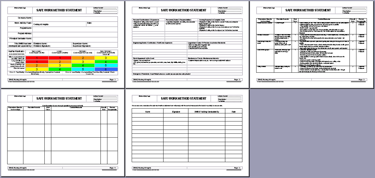 OHS Documents Australia Working At Heights