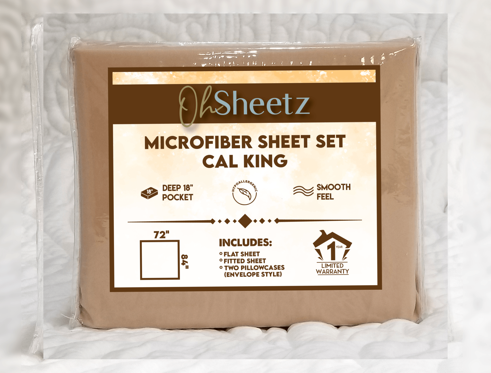 Oh Sheetz Specialty Bedding — 100 Microfiber California King Sheet Set