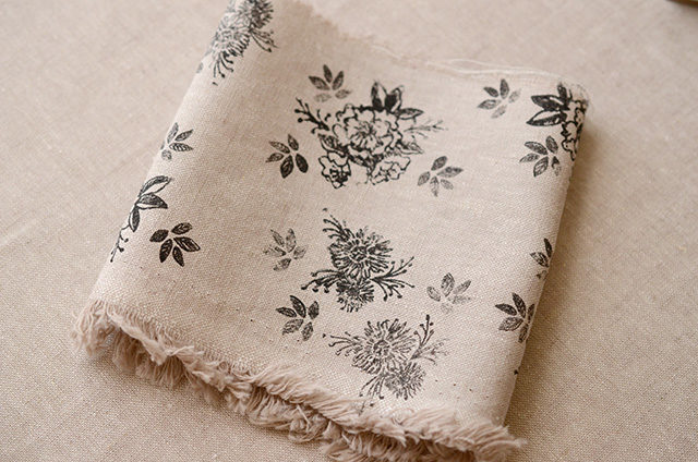 DIY Printed Fabric with Rubber Stamps