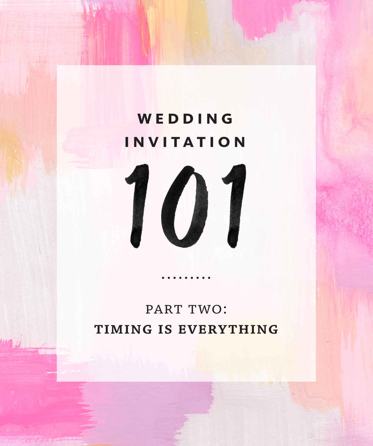 Wedding Invitation 101, Part 2 Timing is Everything (aka When to Send