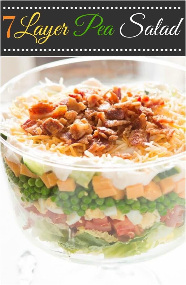 7 Layer Pea Salad Oh Sweet Basil