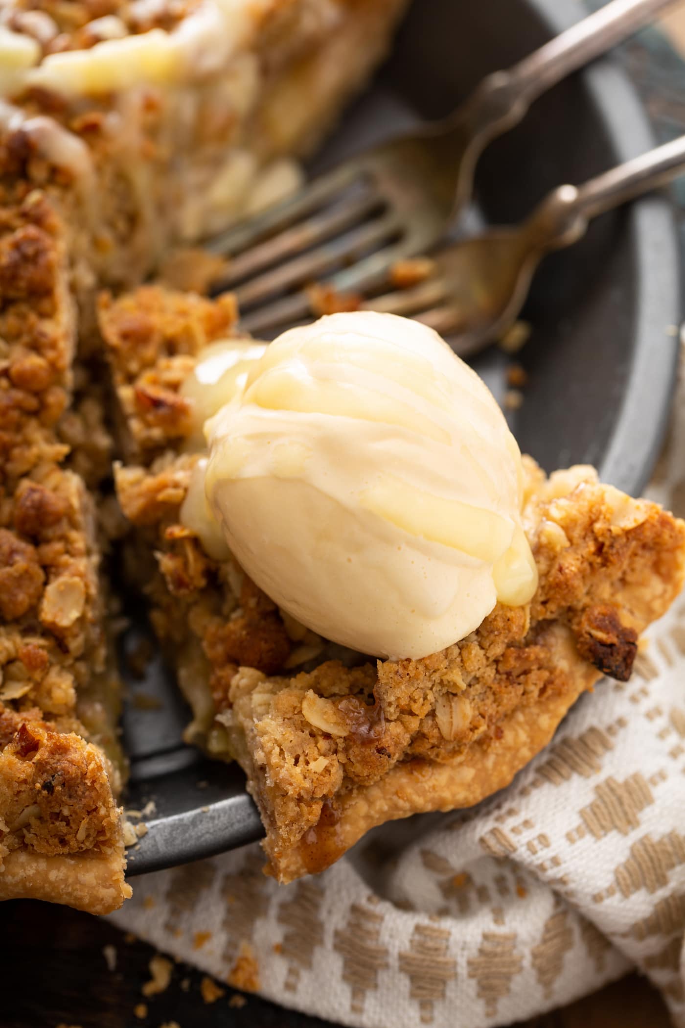 Dutch Apple Pie with White Chocolate Butter Sauce Oh Sweet Basil