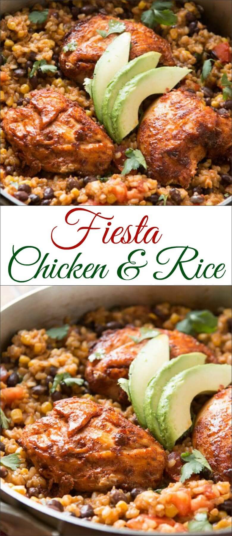 OneSkillet Fiesta Chicken and Rice Recipe Oh Sweet Basil