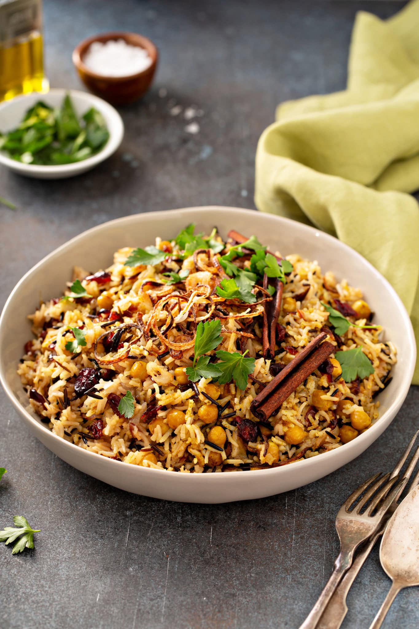 Wild Rice and Chickpeas with Crispy Shallots [+Video] Oh Sweet Basil