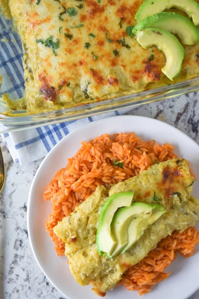 Roasted Tomatillo Chicken Enchiladas Oh Sweet Basil