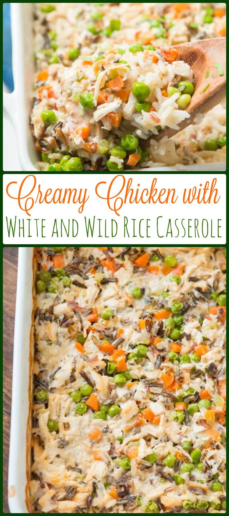 Creamy Chicken with White and Wild Rice Casserole [+ Video] Oh Sweet