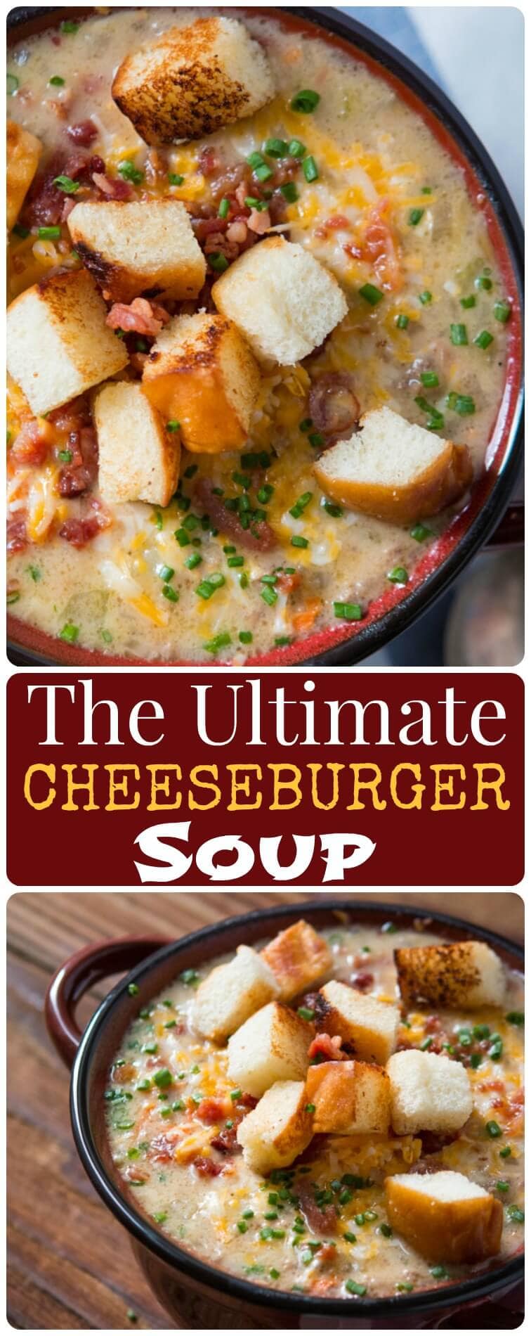 The Ultimate Cheeseburger Soup [+ Video] Oh Sweet Basil