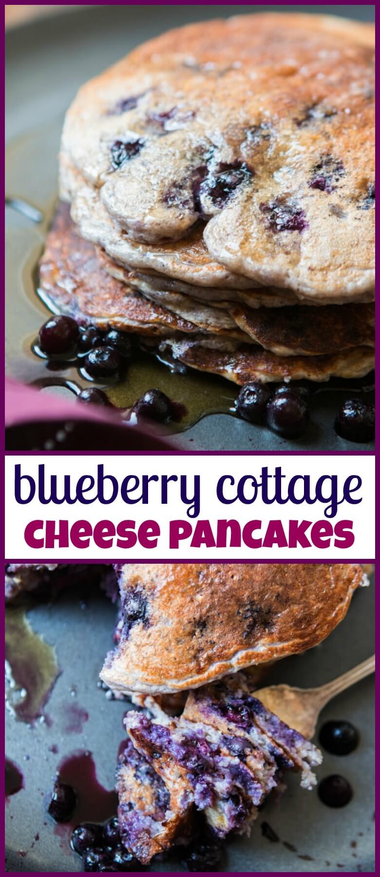 Healthy Wild Blueberry Cottage Cheese Pancakes Oh Sweet Basil