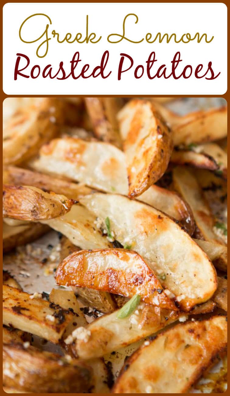 Greek Lemon Roasted Potatoes Oh Sweet Basil