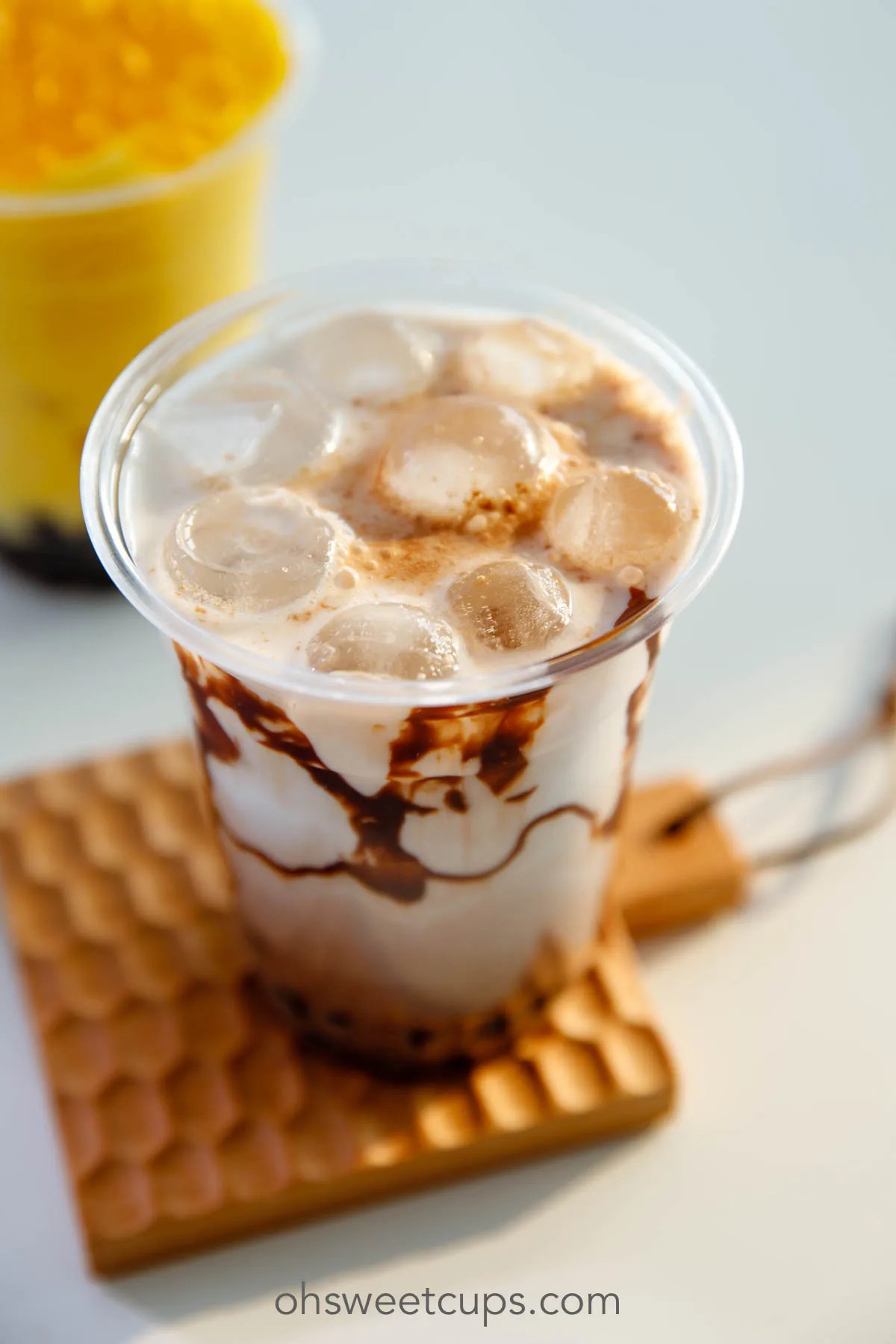 Chocolate Boba Easy dirty Coco Boba Oh Sweet cups