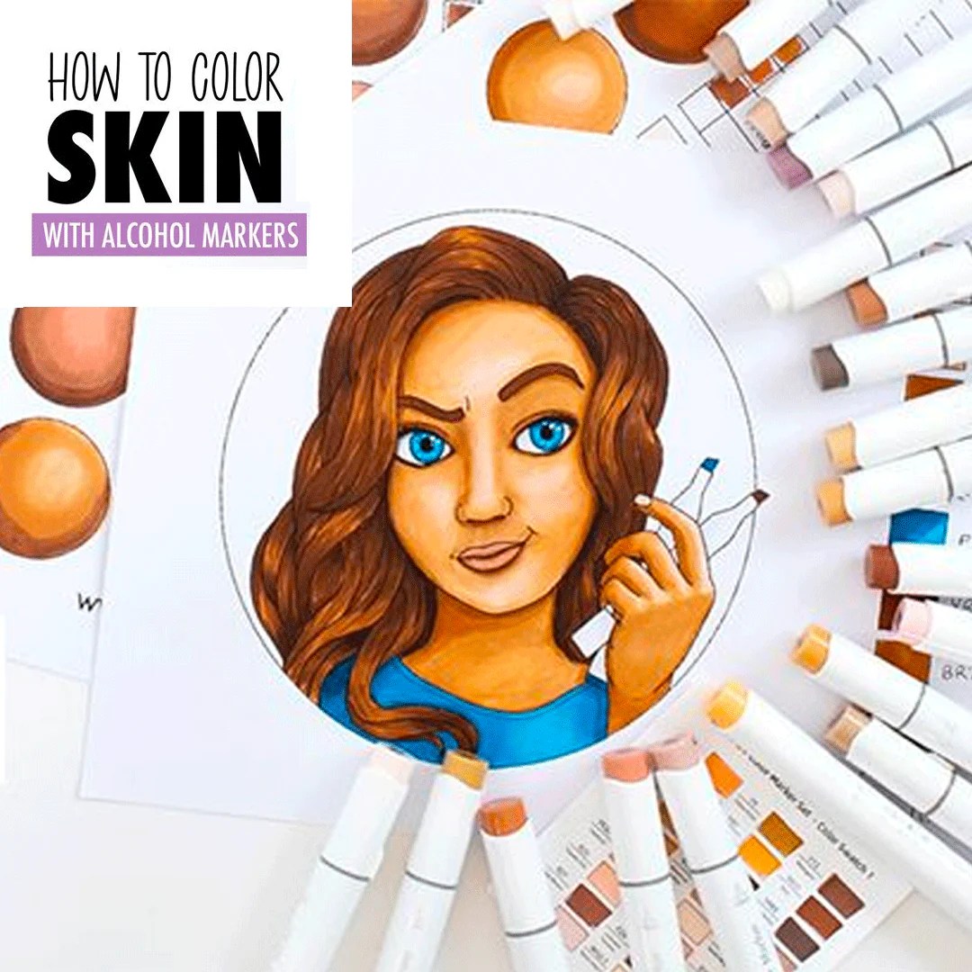 How To Color Skin with Ohuhu Alcohol Markers Skin Tutorial
