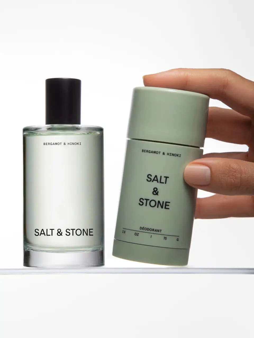 Salt & Stone Deodorant uten aluminium for sensitiv hud Bergamot