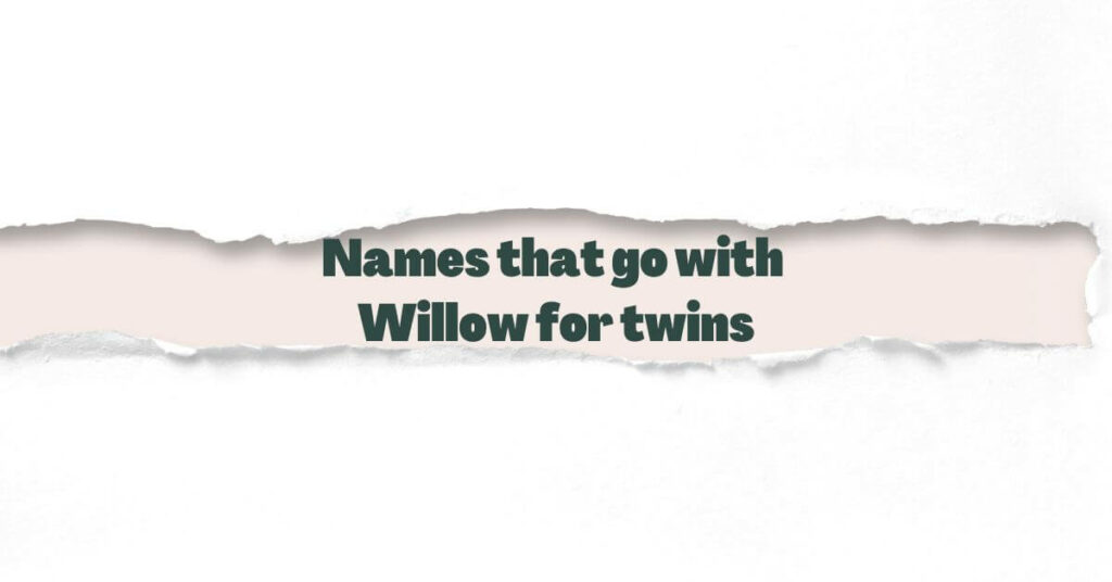 Names that go with Willow for twins More than 650 ideas Oinknames