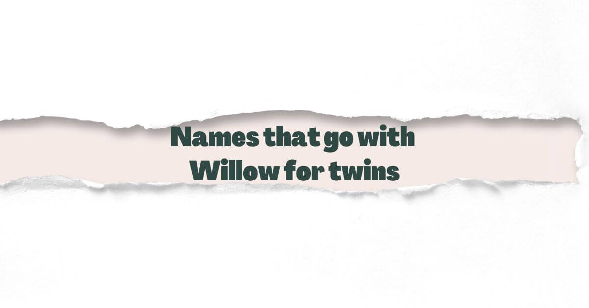 Names that go with Willow for twins More than 650 ideas Oinknames