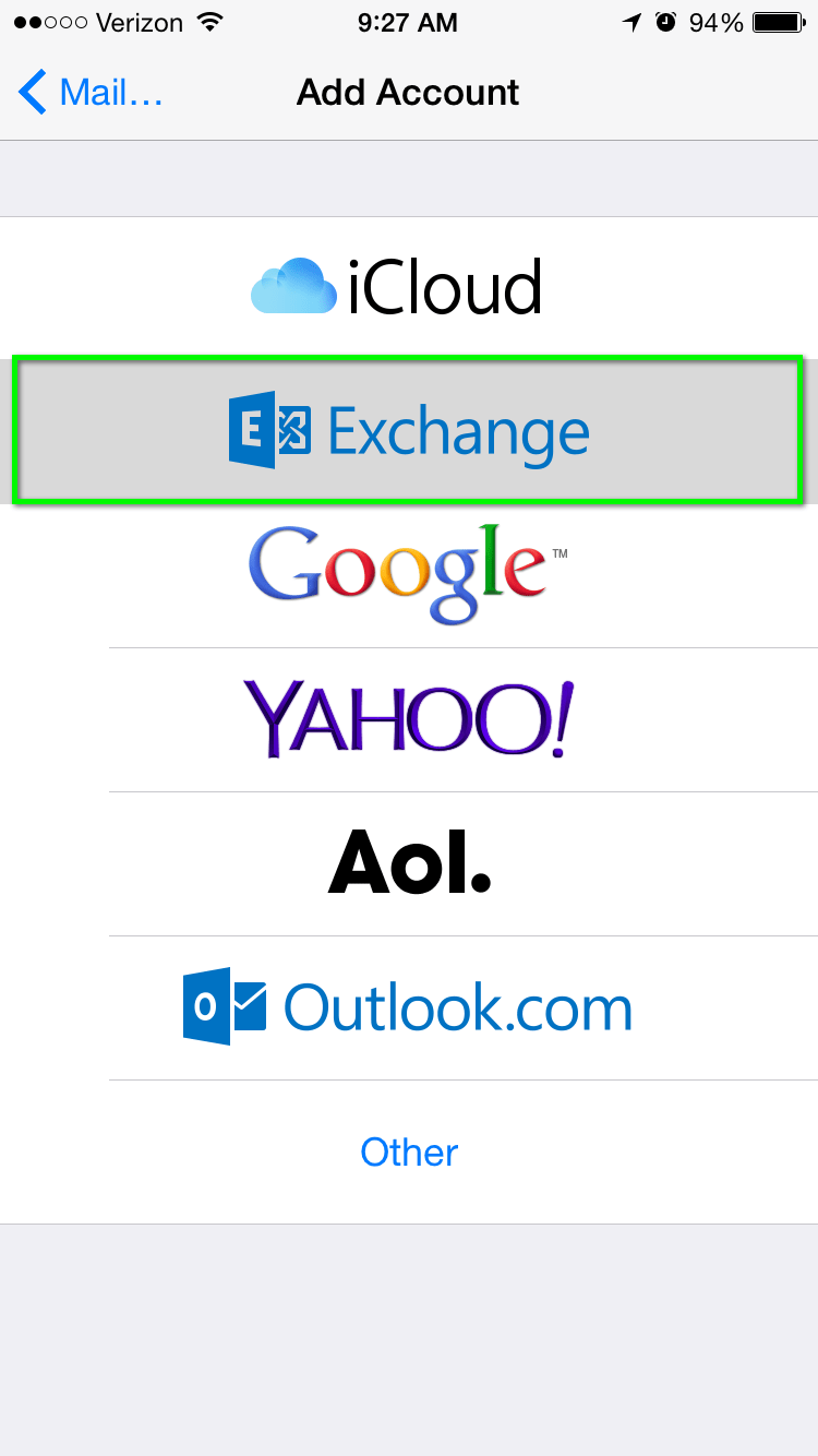 Office 365 Apple iOS Exchange Configure Office of Information Office 365 Apple iOS Exchange Configure Office of Information