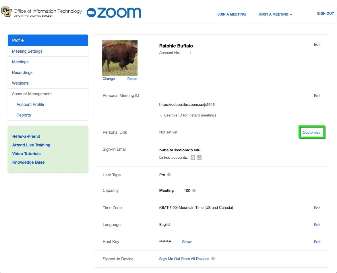 How to create zoom link renoose