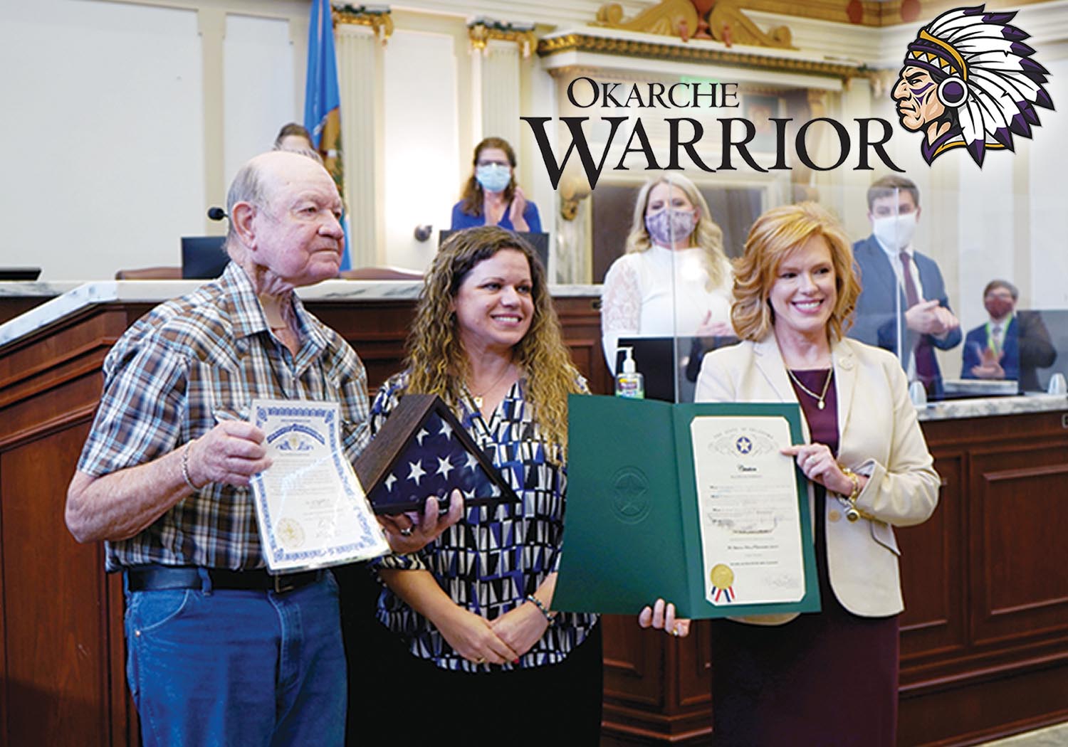 State Rep. Rhonda Baker honors Vietnam vet from county Okarche Warrior