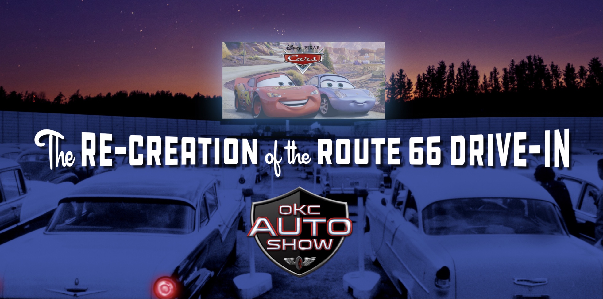 OKC Auto Show ReCreates Route 66 DriveIn with Indoor Movie Screen and