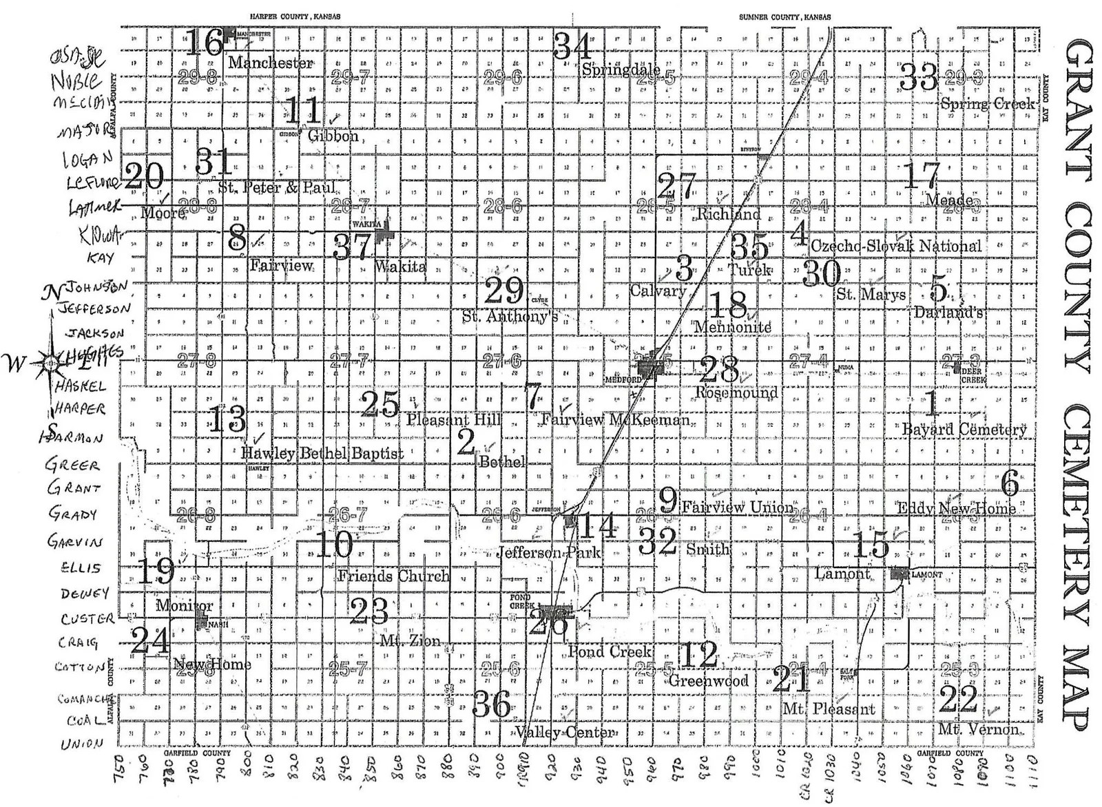 Grant County, Oklahoma Cemetery Page
