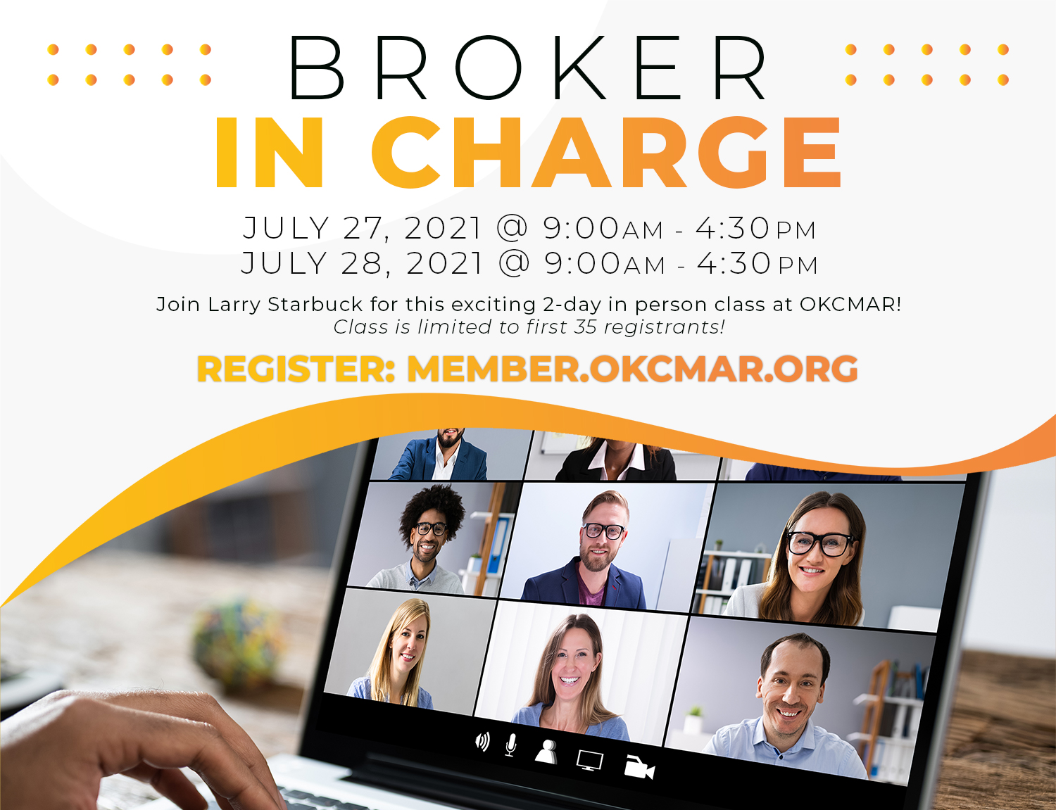 CE Broker in Charge 2 Day Course OKCMAR