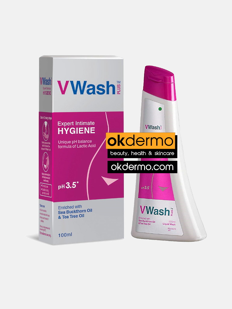 VWash Plus® Intimate Wash 100ml/3.4fl.oz OKDERMO Skin Care