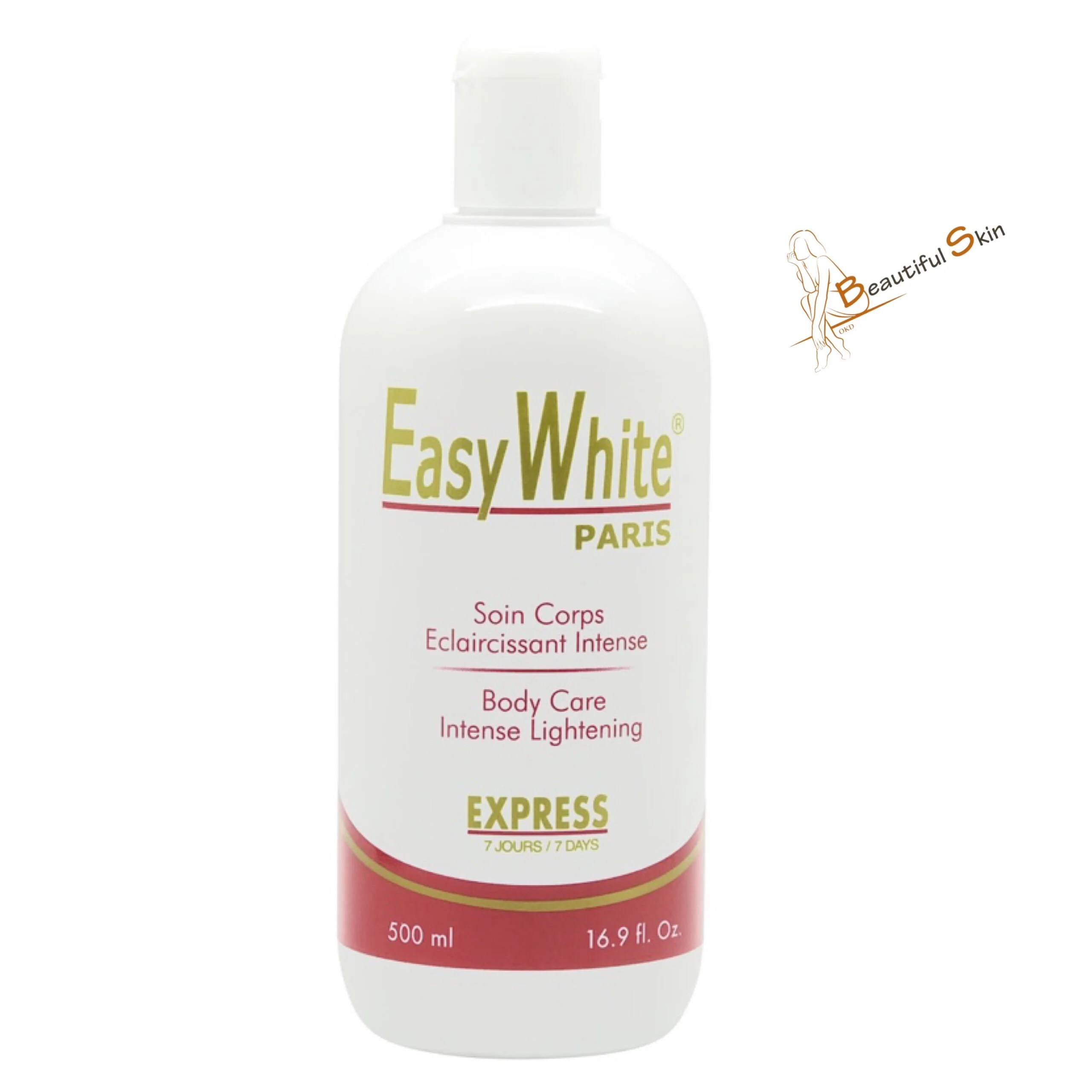 Beautiful Skin Easy White Paris Soins Corps Eclaircissant Intense 500ml