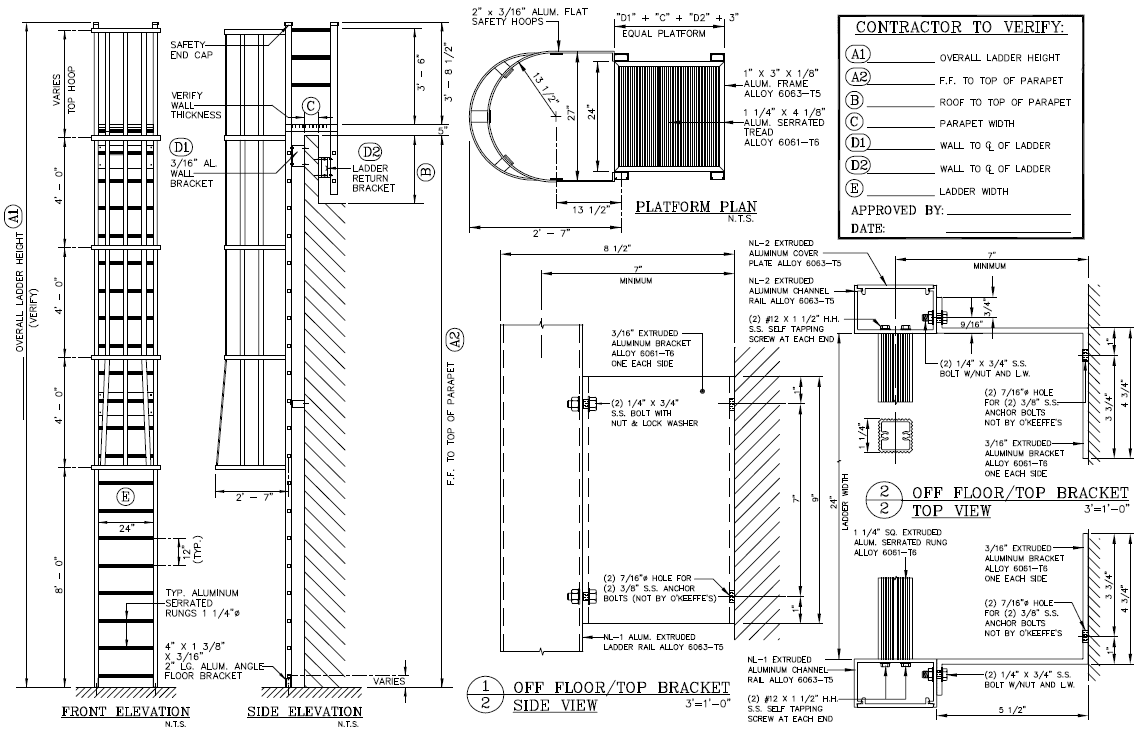 533 Cage Ladder Okeeffe's Inc
