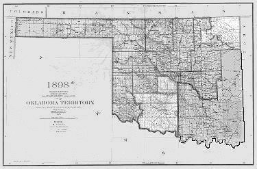 Oklahoma Land Rush Map Okgenweb Oklahoma Land Openings 1889-1907