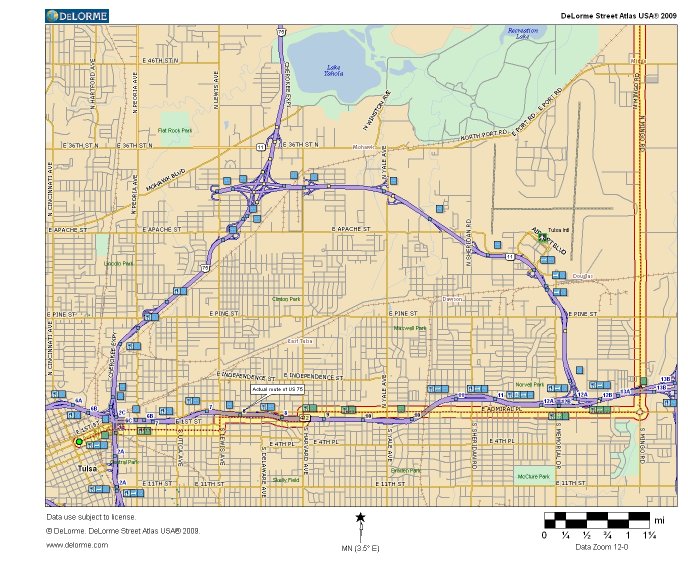 Oklahoma Highways US Route 75 Tulsa to Caney, KS