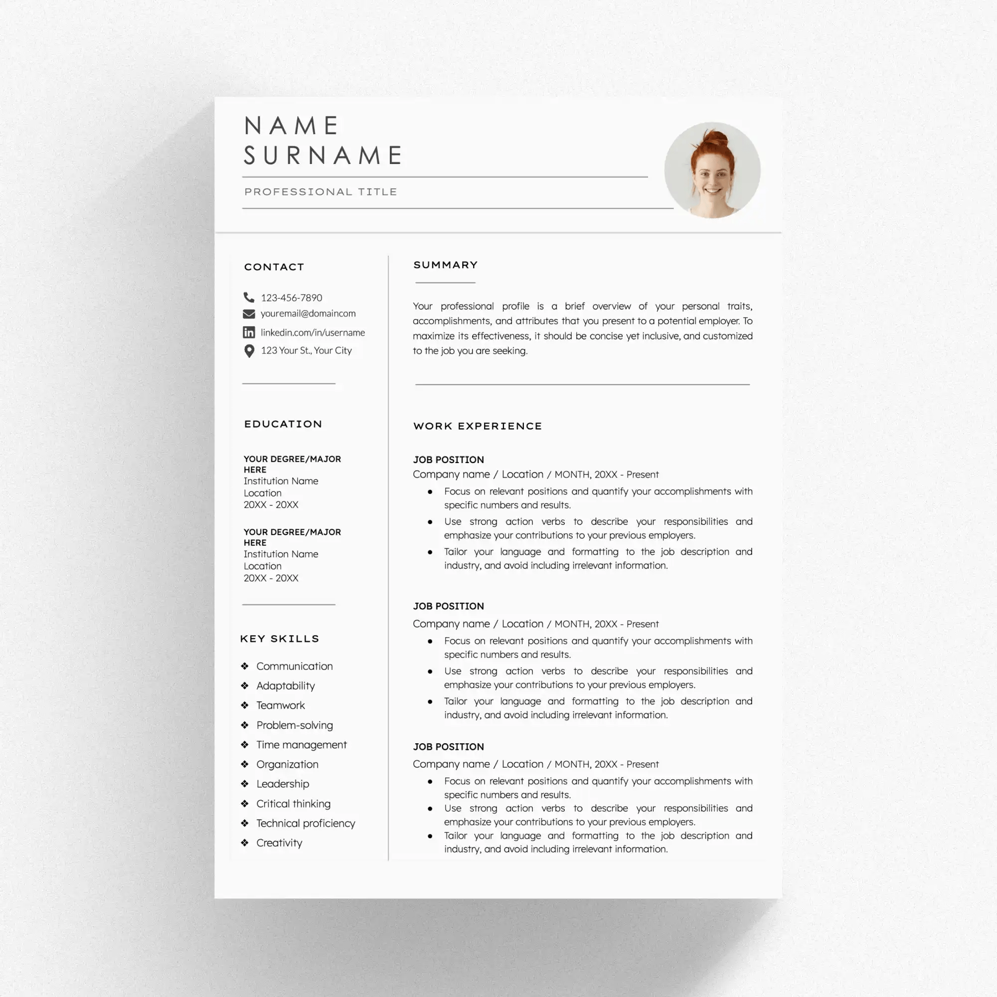 Resume With Sidebar Template Organize Your Information Effectively With A Modern Layout ️ Oki Docs