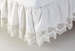 Cluny Lace Bed Skirt, White Rachel Ashwell Brands One Kings Lane