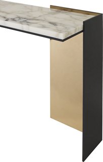 Wrap 73" Console, White Marble Kara Mann for Milling Road Brands