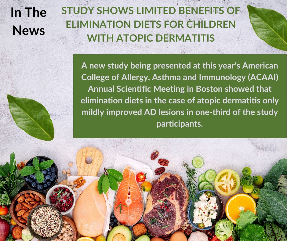 Study shows limited benefits of elimination diets for children with