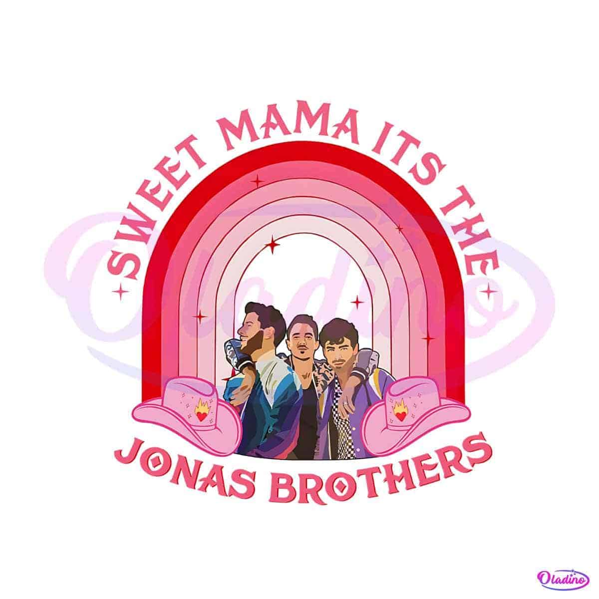 Vintage Sweet Mama Its The Jonas Brothers PNG Download