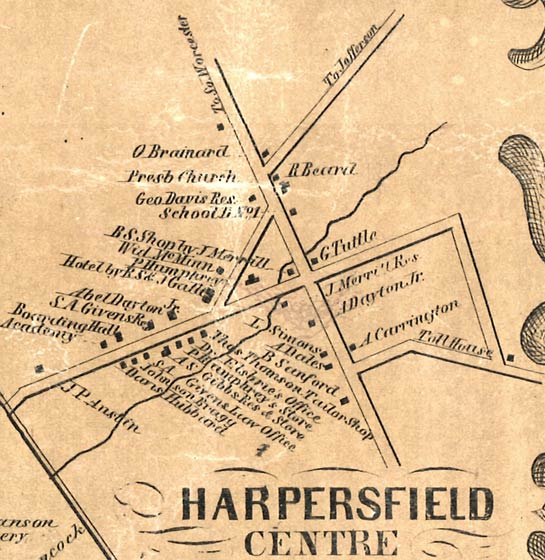 Delaware County NY 1856 Sample Map