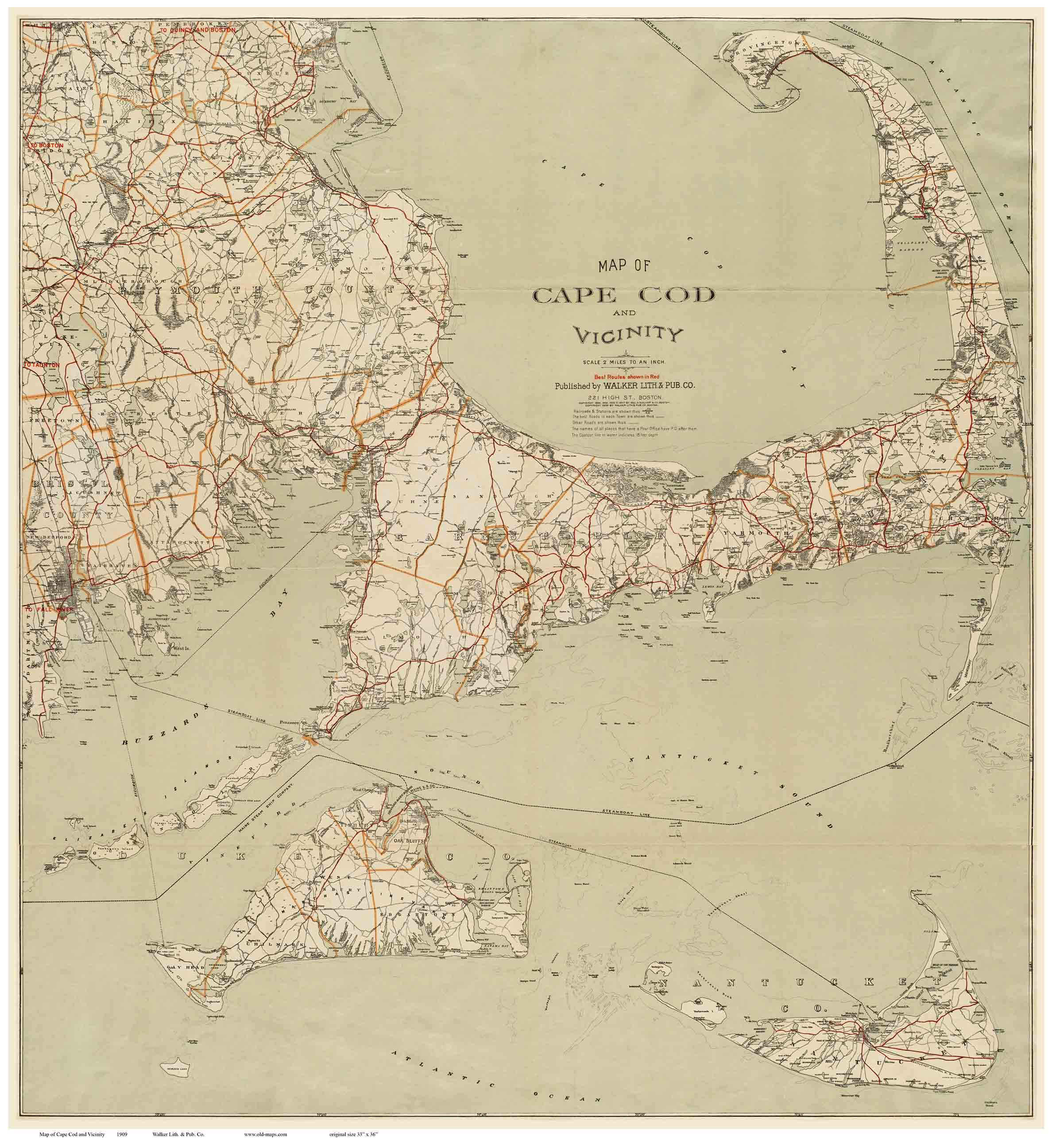 Cape Cod Mass Map