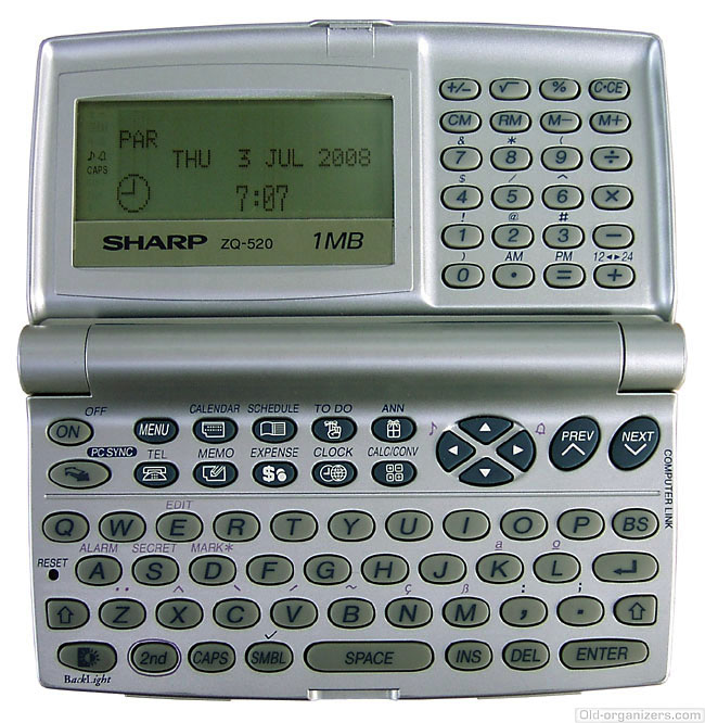 Old Organizers Collection Sharp ZQ520