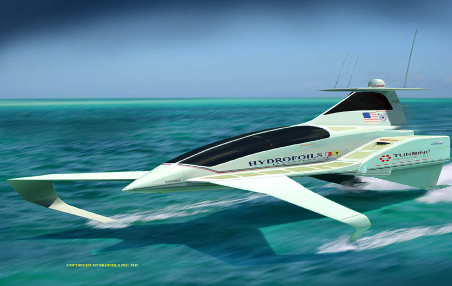 50T, twin turbine powered hydrofoil Foiling Week™