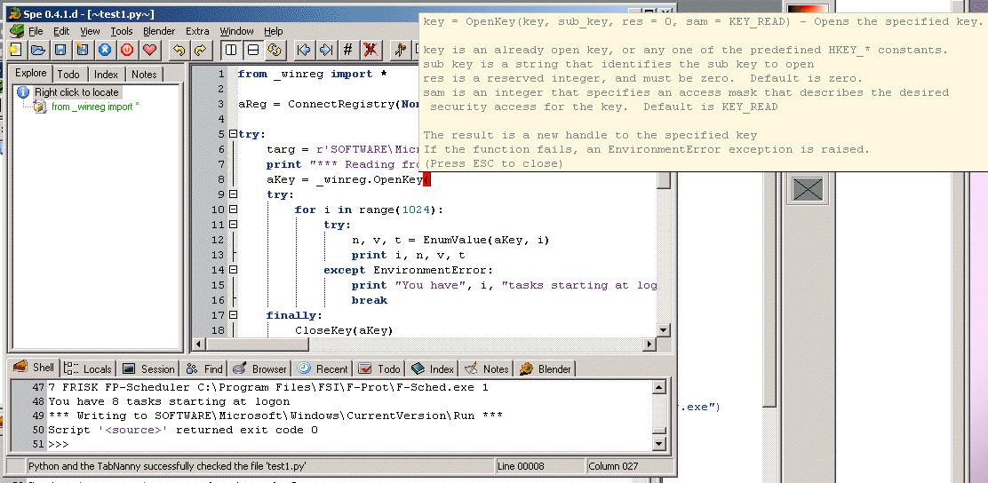 SPE Stani's Python Editor