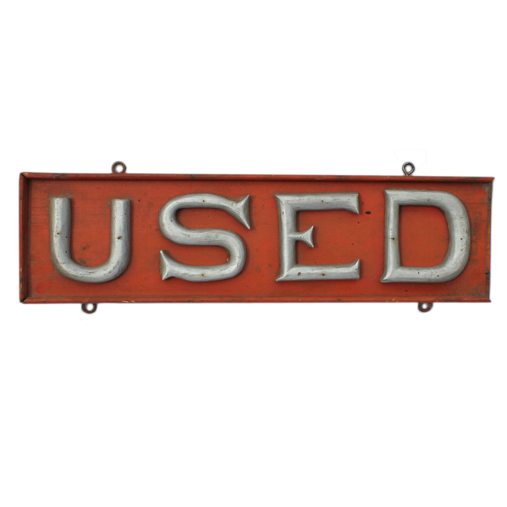 Sold Used Sign Old as Adam