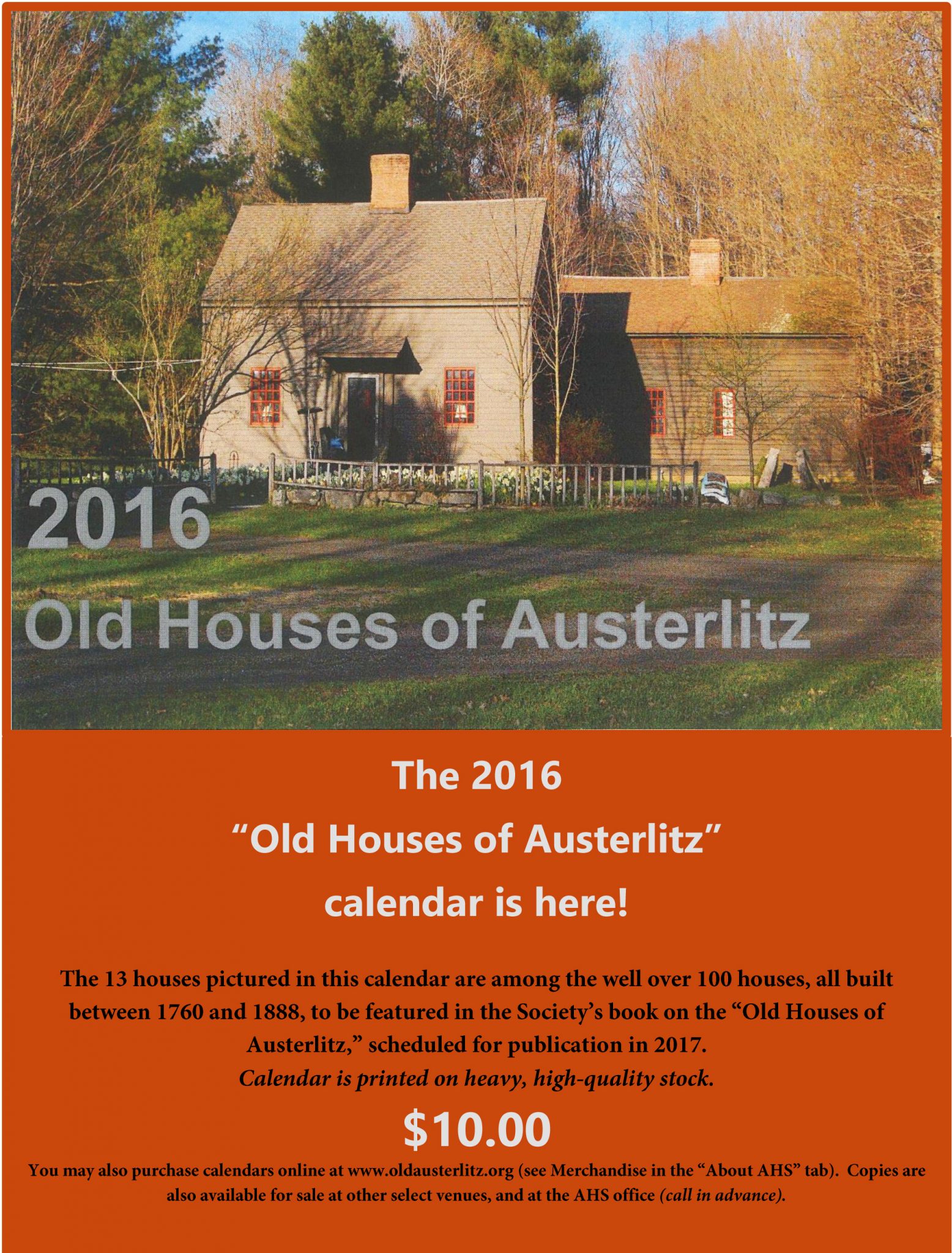 Past Calendars OLD AUSTERLITZ Austerlitz Historical Society