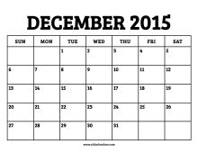 December 2015 Calendar – Printable Old Calendars