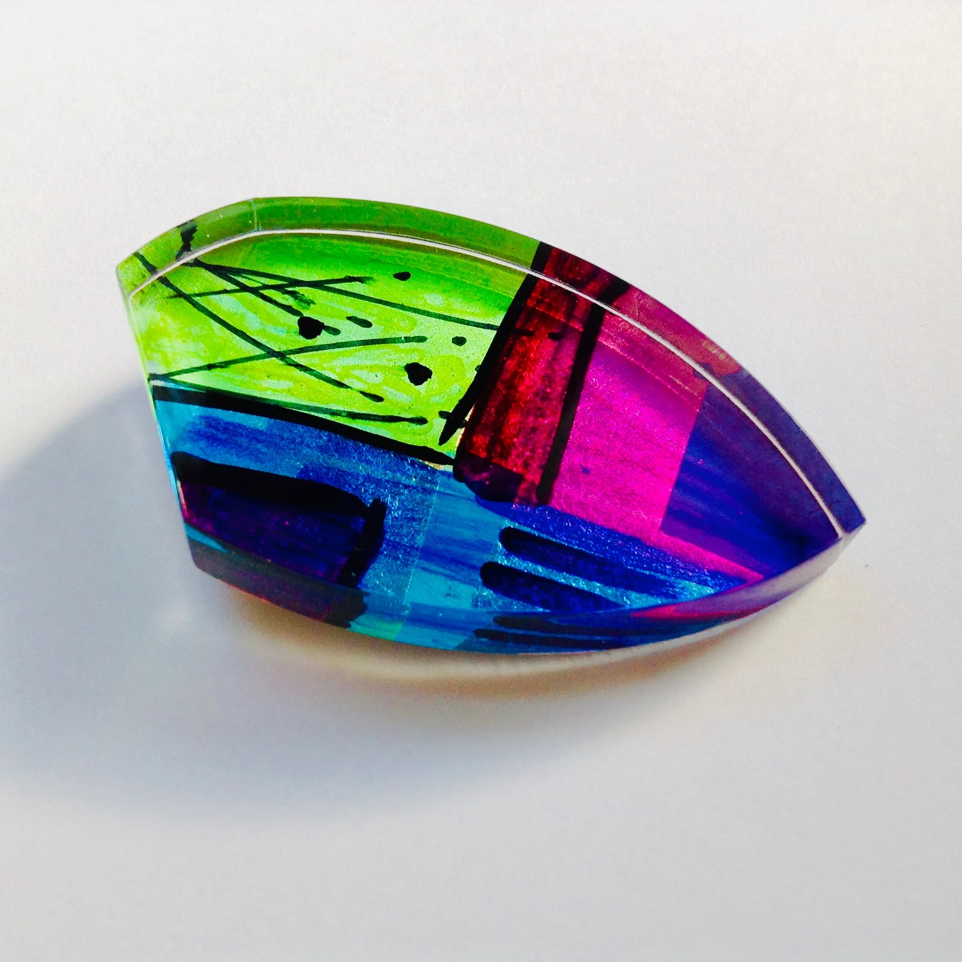 Acrylic Brooch in Peacock Old Chapel Gallery