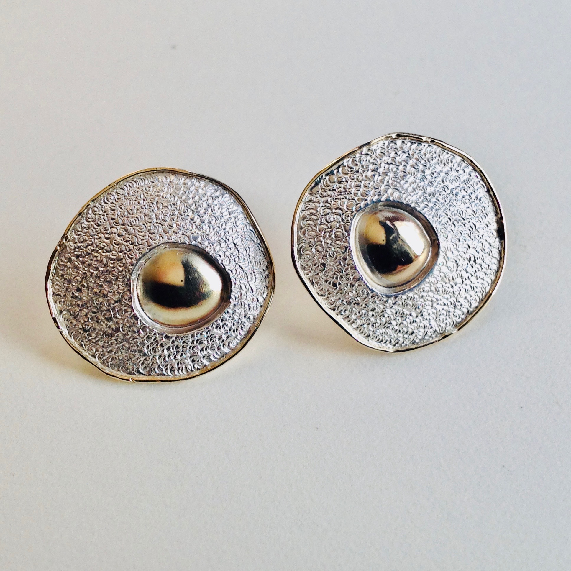 Silver & Gold Stud Earrings Old Chapel Gallery