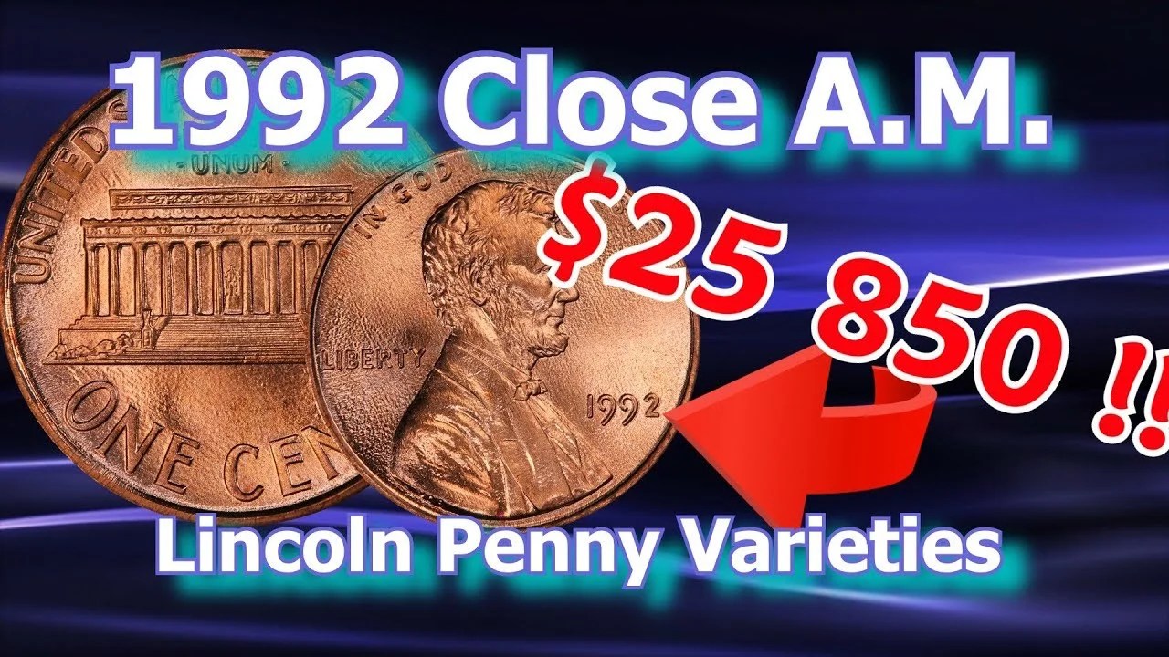 How To Spot a 1992 Close AM Lincoln Penny Worth Money, Wide + Close AM