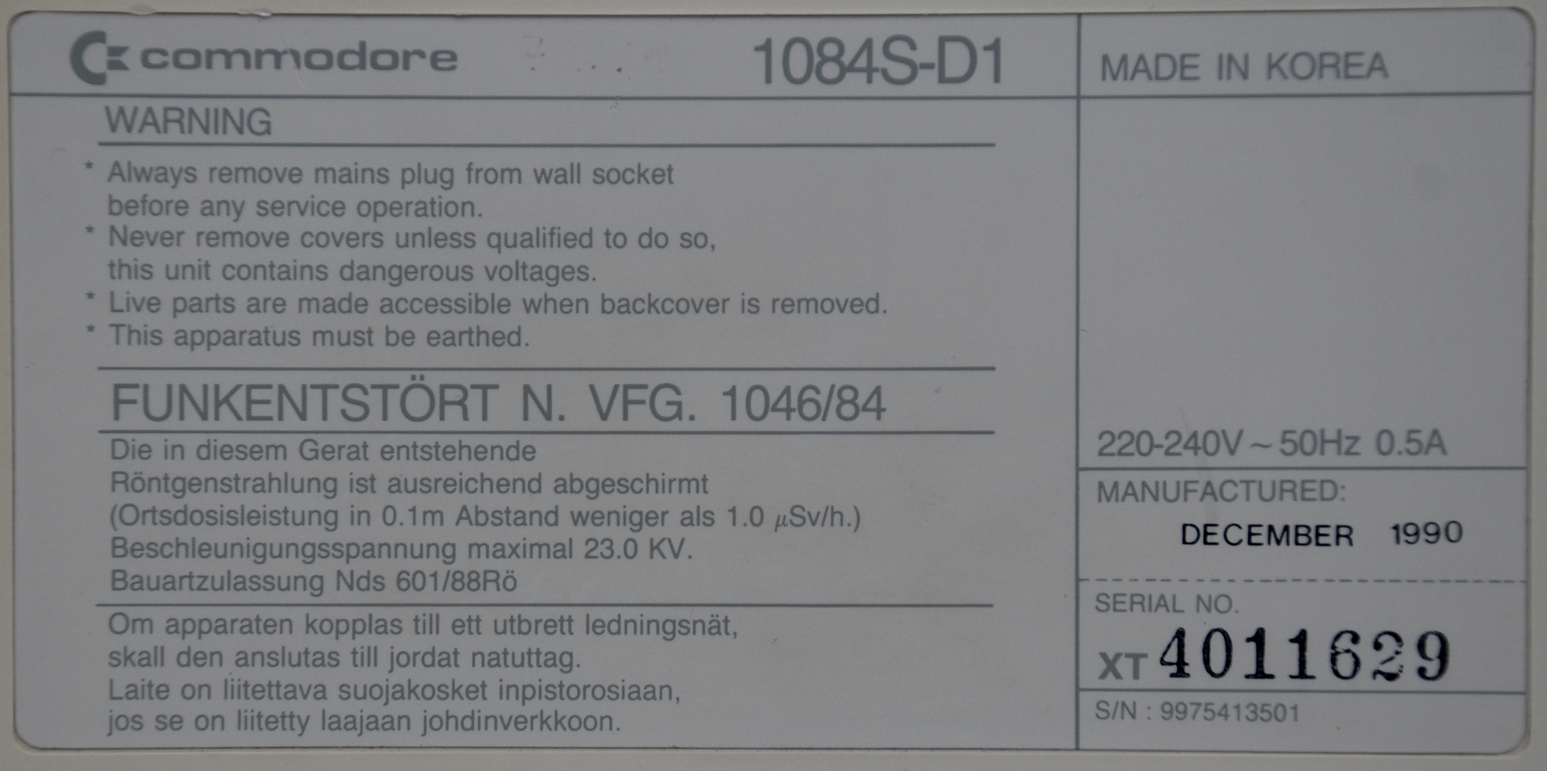 Commodore 1084S-D1 - Old Crap Vintage Computing